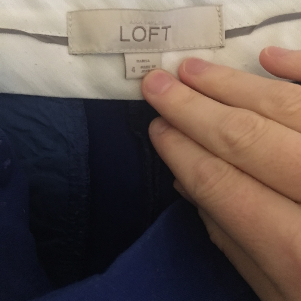 Royal blue Marissa cut pants from LOFT